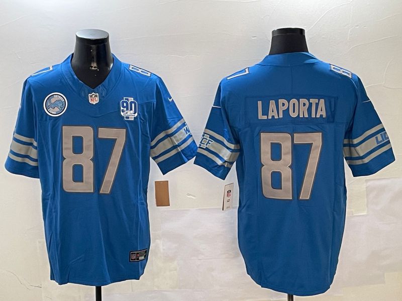 Men Detroit Lions #87 Laporta Blue three generations 2024 Nike Limited NFL Jersey style 01023->detroit lions->NFL Jersey